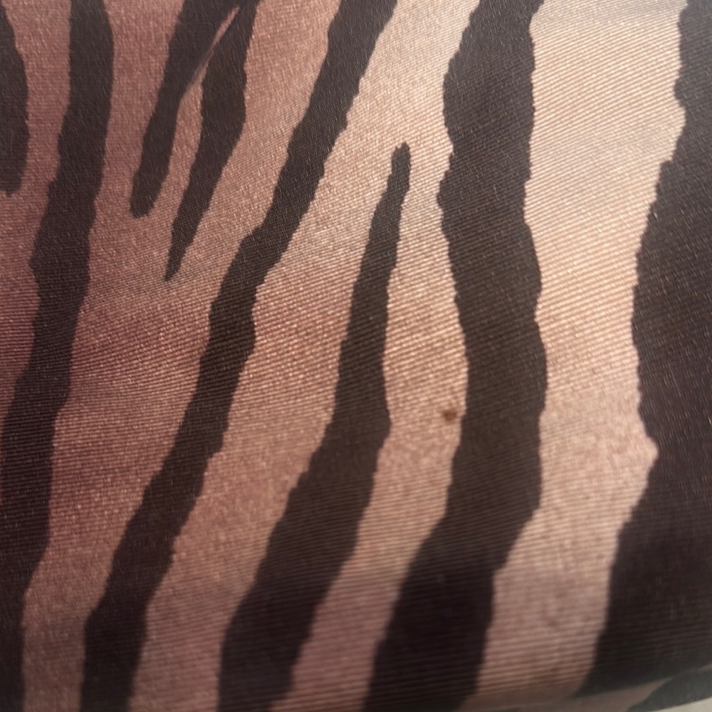 Coach Zebra-Print Brown and Tan Shoulder Bag - Picture 8 of 12
